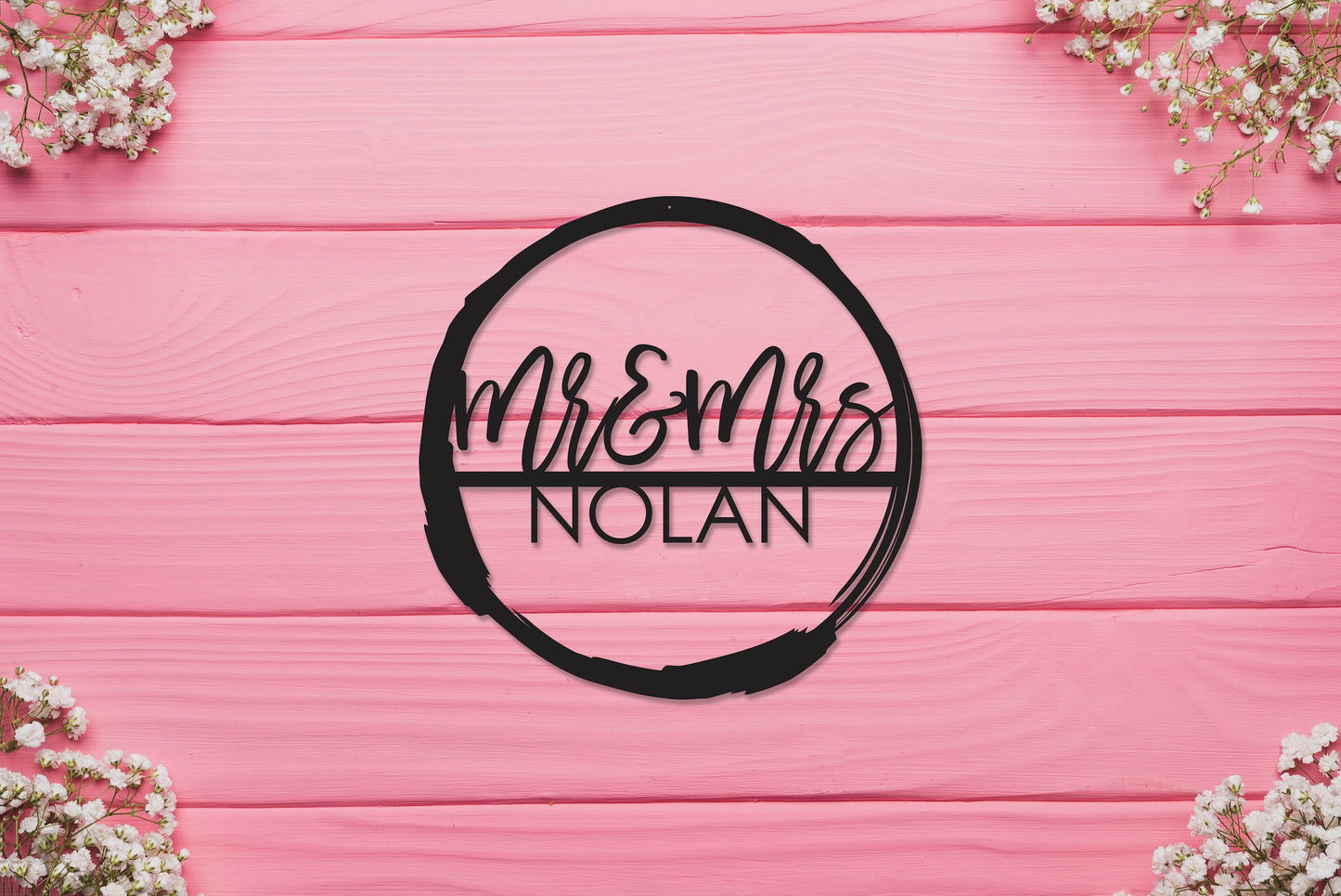 Metal Mr. & Mrs. Sign, Decorative Monogram, Metal Signs, Metal Wedding Sign, Free Shipping, Custom Metal Sign | S51
