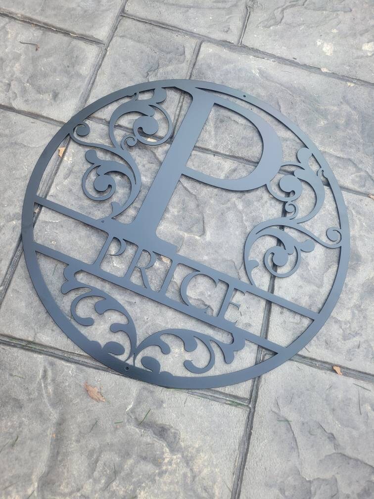 Metal Monogram for Outside, Metal Letter Family Sign, Metal Sign, Free Shipping, Custom Metal Sign | S42