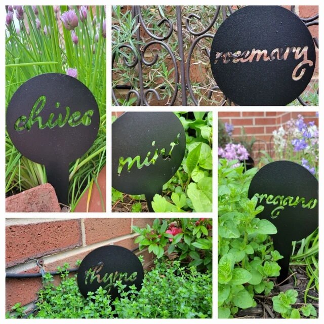 Garden Labels, Herb Garden Stakes, Vegetable Garden Labels, Outdoor Garden, Herb Garden Sign, Herb Garden Markers