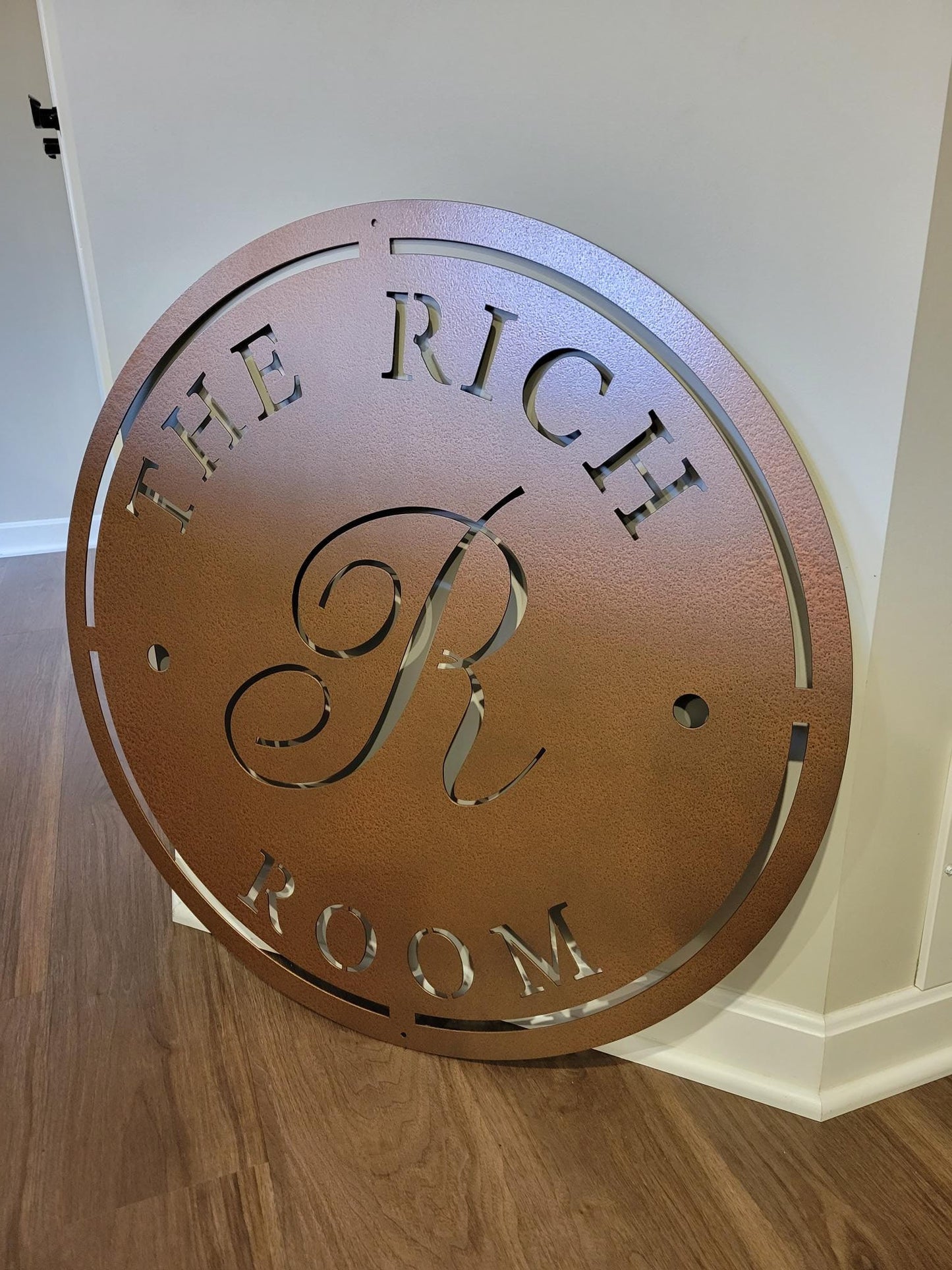 Round Family Sign, Metal Letter Family Sign, Metal Sign, Free Shipping, Custom Metal Sign