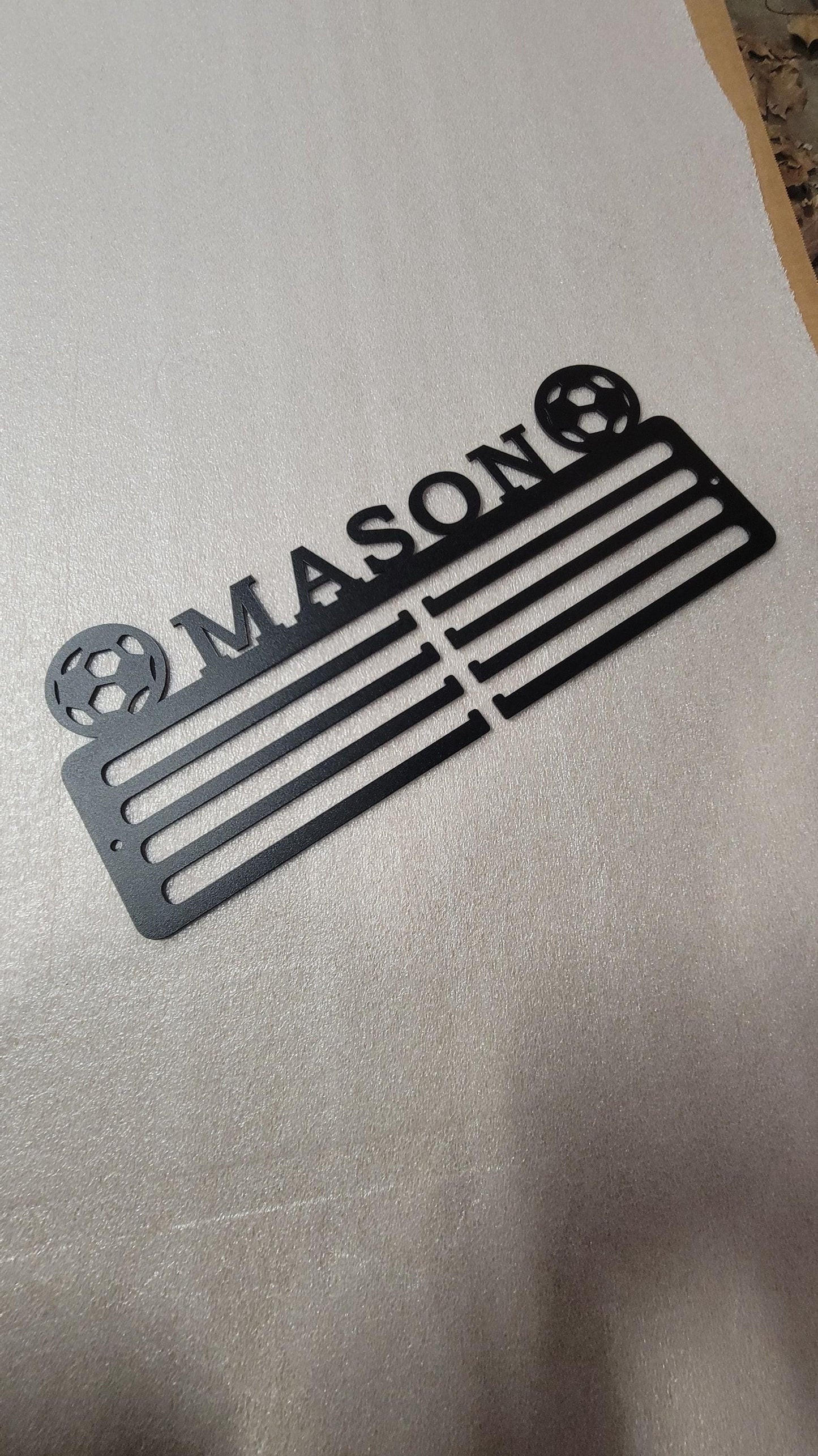 Soccer Medal Hanger with Name, Sports Awards, Highschool Sports Team, Gifts for kids in Sports, Sports Gifts | S132