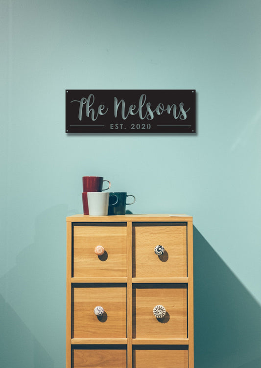 Script Font Sign, Metal Signs Personalized, Custom Metal Sign, Metal Name Sign, Metal Sign, Metal Wall Art, Free Shipping | S12