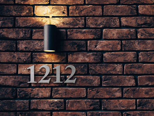 Custom Address Numbers for Home and Business, Single Numbers, 5" Tall Numbers