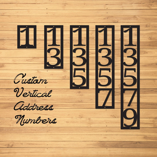 Vertical Address Numbers for Home, Outdoor Sign, House Numbers, Business Address, Free Shipping, S80