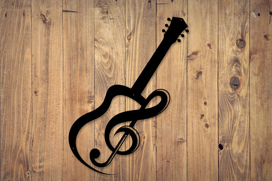 Metal Guitar Sign, Acoustic Guitar, Metal Signs, Music Note, Free Shipping