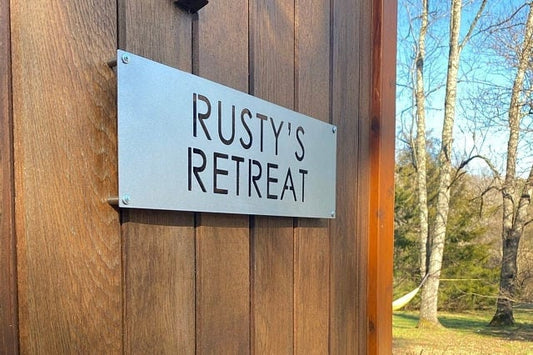 Risers available for an additional cost to raise your sign from its mounting surface.