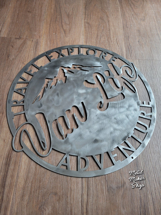 Adventure Sign, Mountain Sign, Family Name Sign, Family Sign, Patio Sign, Last Name Sign | S66M