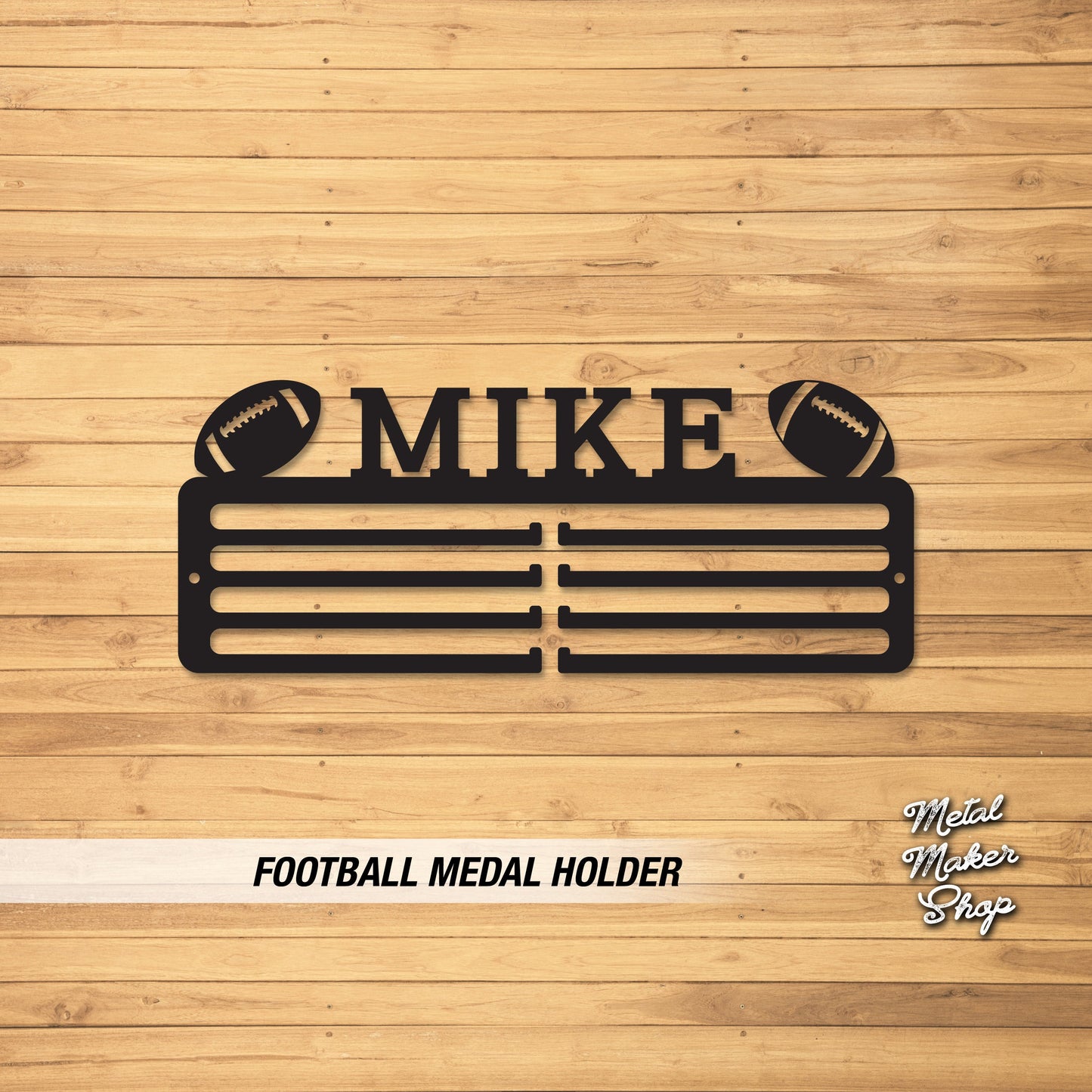 Football Medal Hanger with Name, Sports Awards, Highschool Sports Team, Gifts for kids in Sports, Sports Gifts | S132