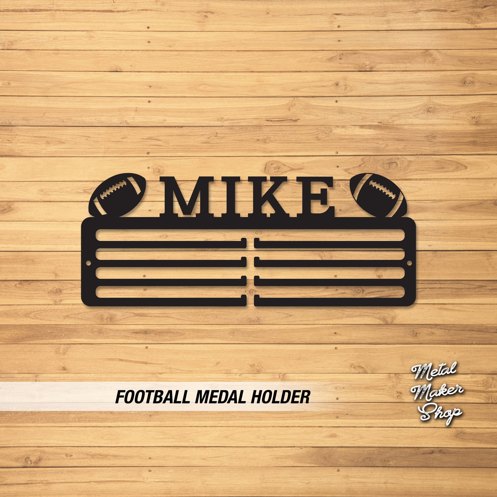Football Medal Hanger with Name, Sports Awards, Highschool Sports Team, Gifts for kids in Sports, Sports Gifts | S132