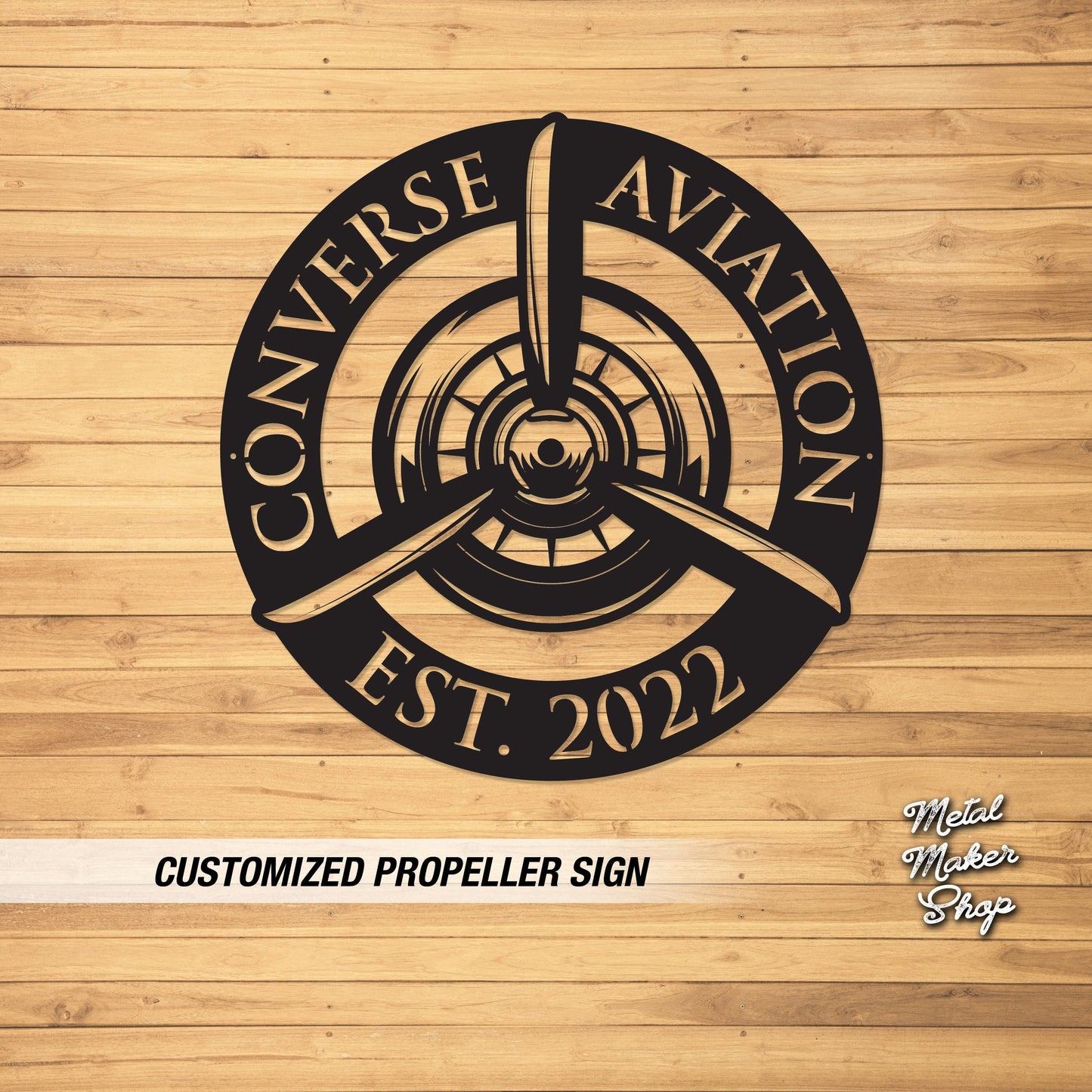 Personalized Metal Prop, Aviation Propeller, Gift for Pilots, Airplane Sign, Hangar Sign, Aviation Art, Free Shipping | S162