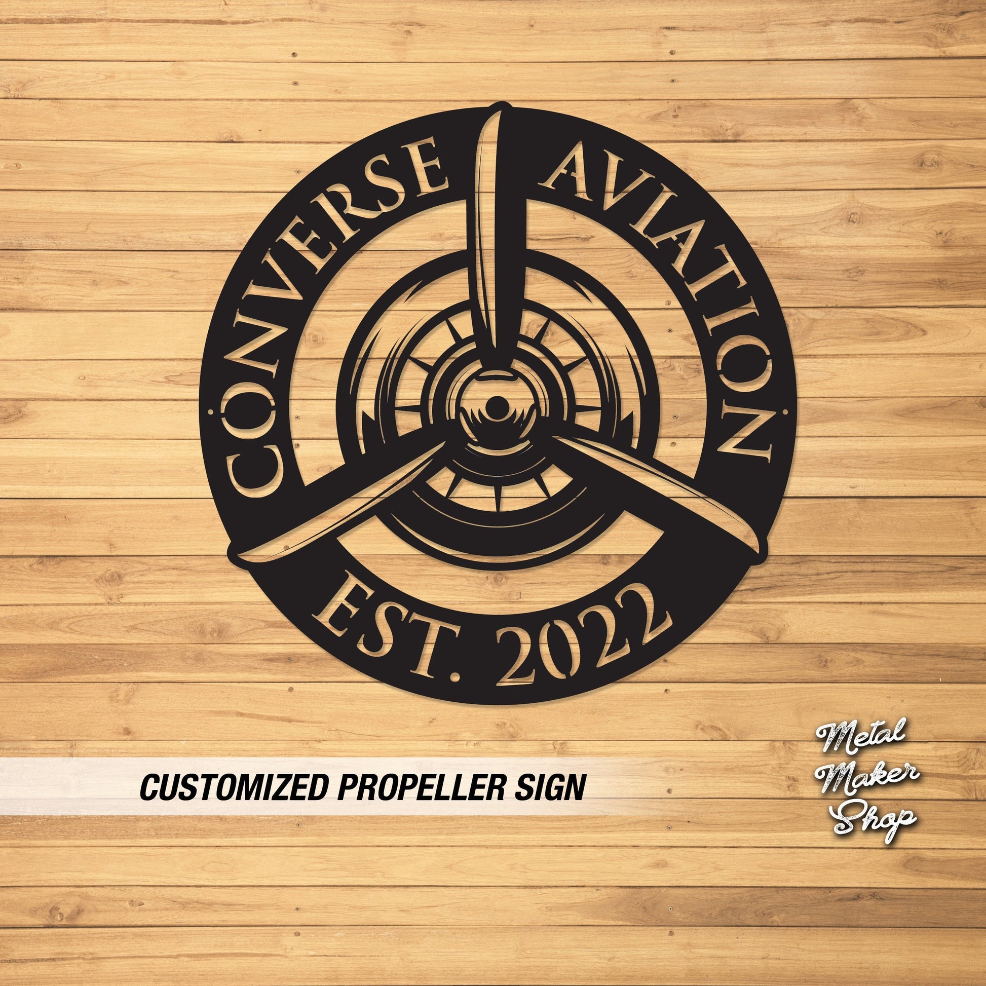 Personalized Metal Prop, Aviation Propeller, Gift for Pilots, Airplane Sign, Hangar Sign, Aviation Art, Free Shipping | S162