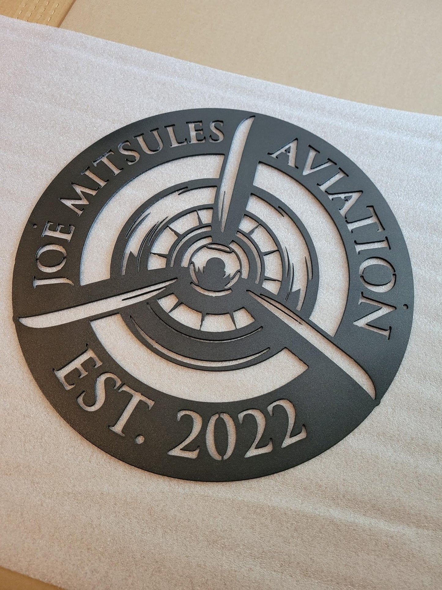 Personalized Metal Prop, Aviation Propeller, Gift for Pilots, Airplane Sign, Hangar Sign, Aviation Art, Free Shipping | S162