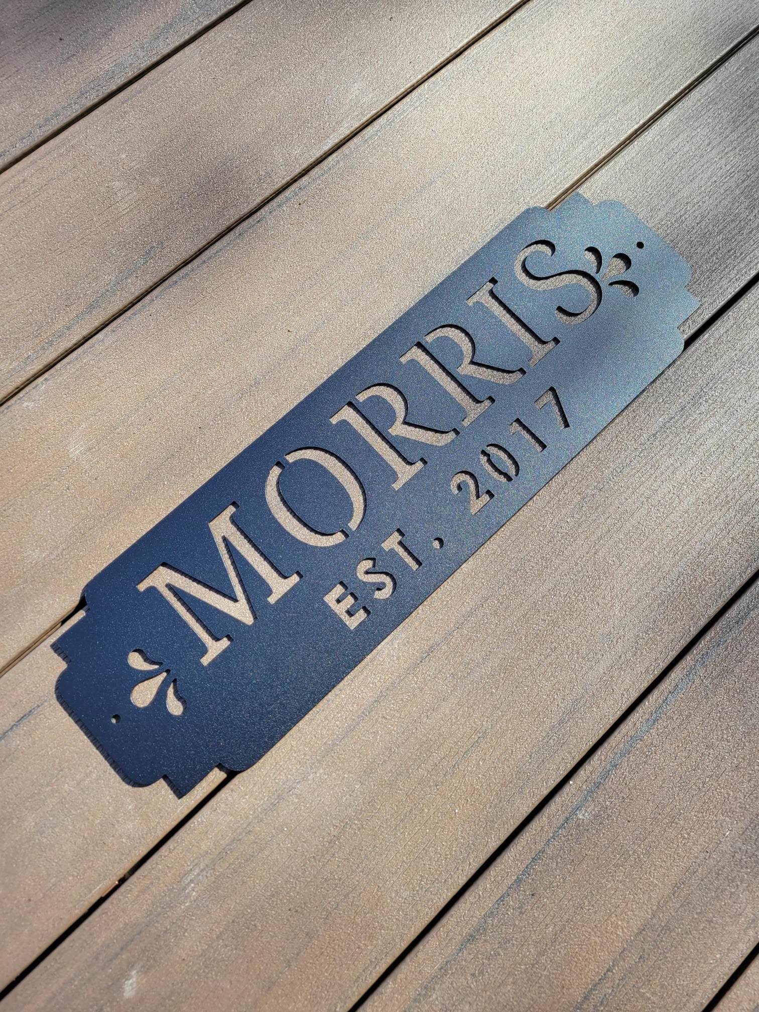 Decorative Metal Sign, Personalized Sign, Custom Family name Sign, Signs for Home, Established Sign, Wedding Gift | S170