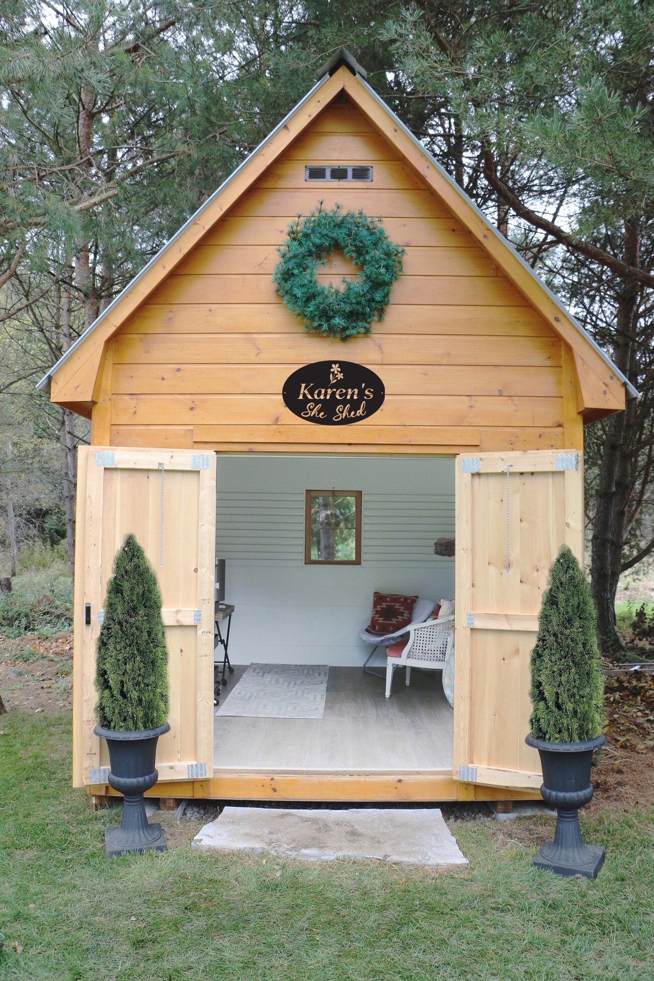 She Shed Sign, Personalized Shed Sign, Garden Shed, Gifts for Her, Gifts for Mom, Metal Maker Shop