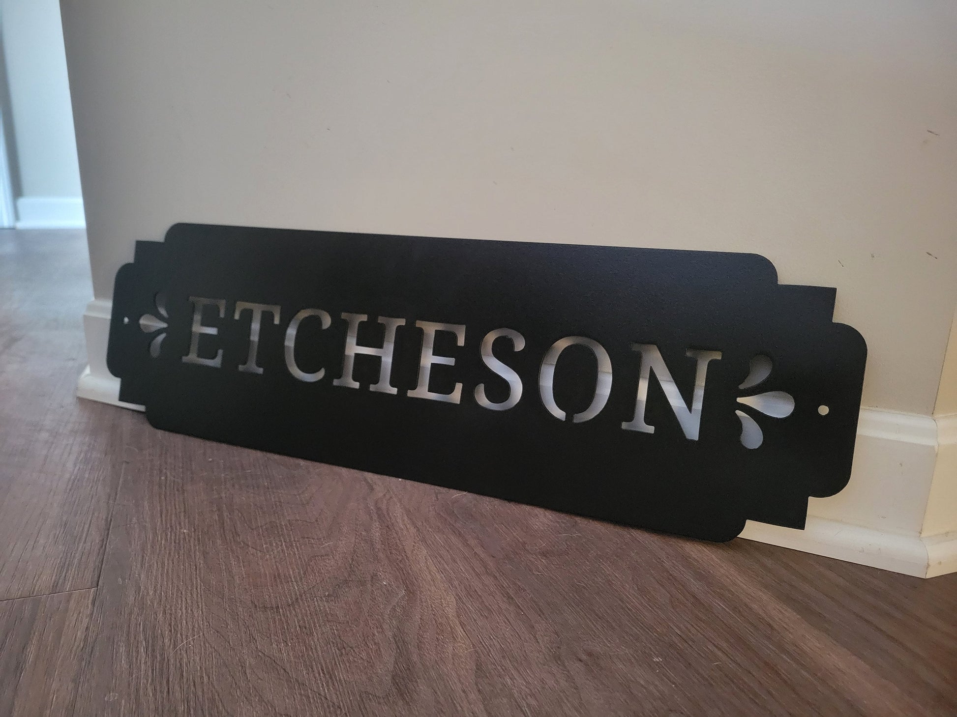 Decorative Metal Sign, Personalized Sign, Custom Family name Sign, Signs for Home, Established Sign, Wedding Gift | S170