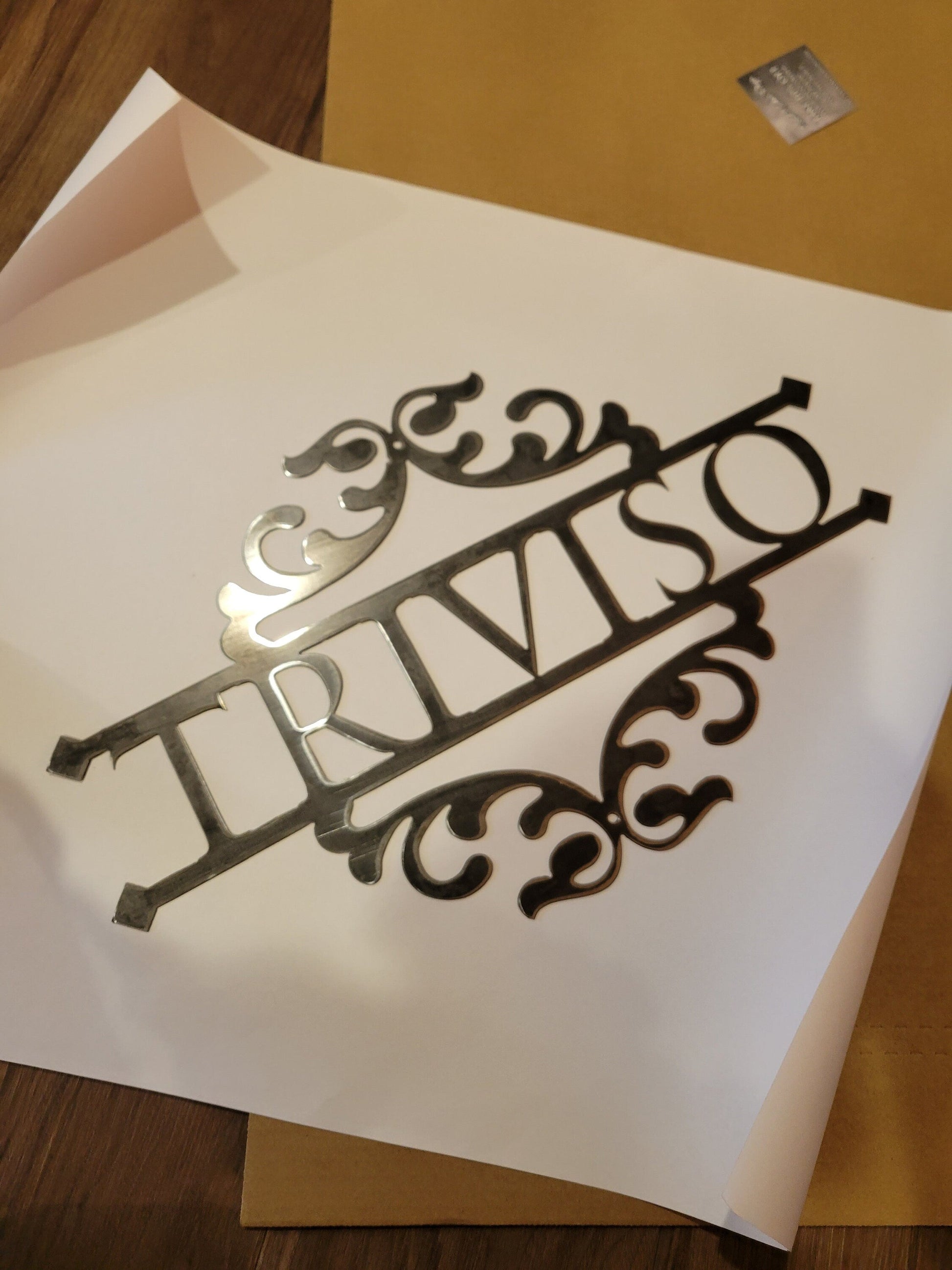 Custom Metal Sign, Name with Flourishes, Decorative House Name, Metal Name Sign, Metal Signs, Metal Name Sign, Free Shipping