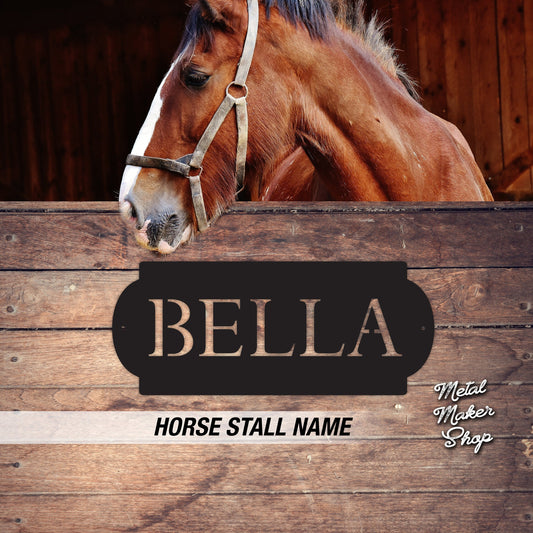 Personalized Horse Name Plate, Custom Stall Sign for Equestrian Enthusiasts, Unique Horse Gifts, Stable Wall Art - S199