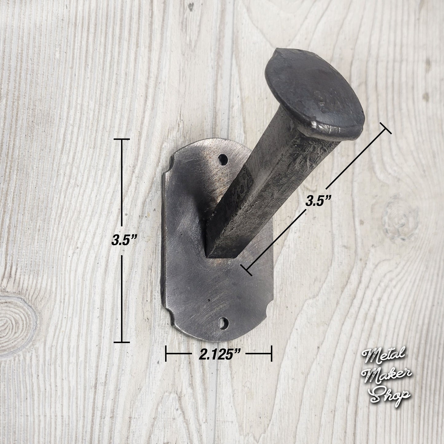Railroad Spike Hook, Great holder for work clothes and tools, Farmhouse Decor | H3A